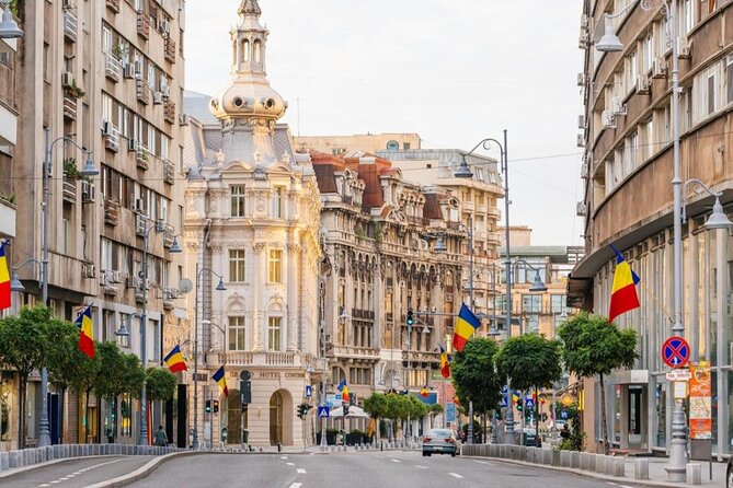 4h Bucharest Panoramic Tour by Car with stops - Piața Unirii and Biserica Bucur bring two views of the city