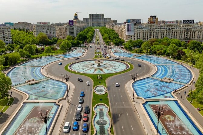 4h Bucharest Panoramic Tour by Car with stops - University’s Square shows the city’s public face