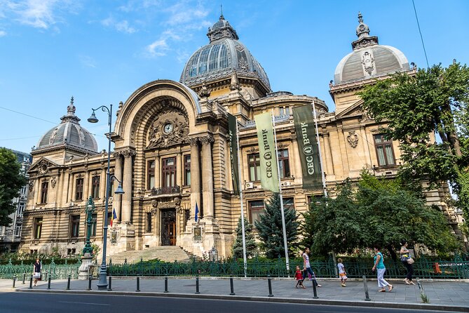Bucharest Old Centre Tour - The National Bank and the ruins of Șerban Voda Inn