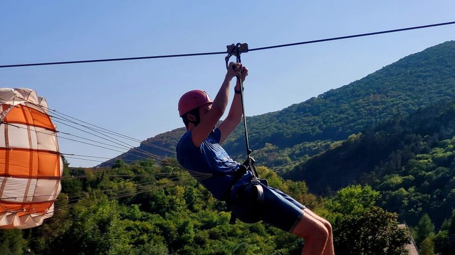 Cluj: Outdoor Activities Day Trip with Zip Line and Hike - The 600-meter flight over the gorge