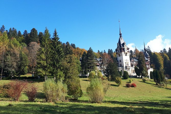 Peles Castle and optional Cantacuzino Castle from Brasov - Sinaia Monastery adds local character