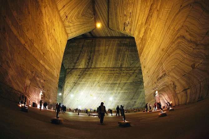 Salt Mine , Lunch at Winery & Dracula Grave - Private Tour - The 208-meter descent into Unirea Salt Mine
